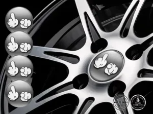 Emblemi Ruota Stile Adesivo Cupola Silicone